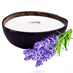 Hawaiian KULA LAVENDER Soy Candle in Real Coconut Shell,Tropical Beach Theme,5oz